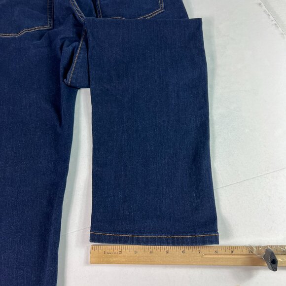 Aviator Jeans Men's 39 x 32* Straight Dark Blue Faded Stretch Denim Tag 40 - Picture 11 of 16